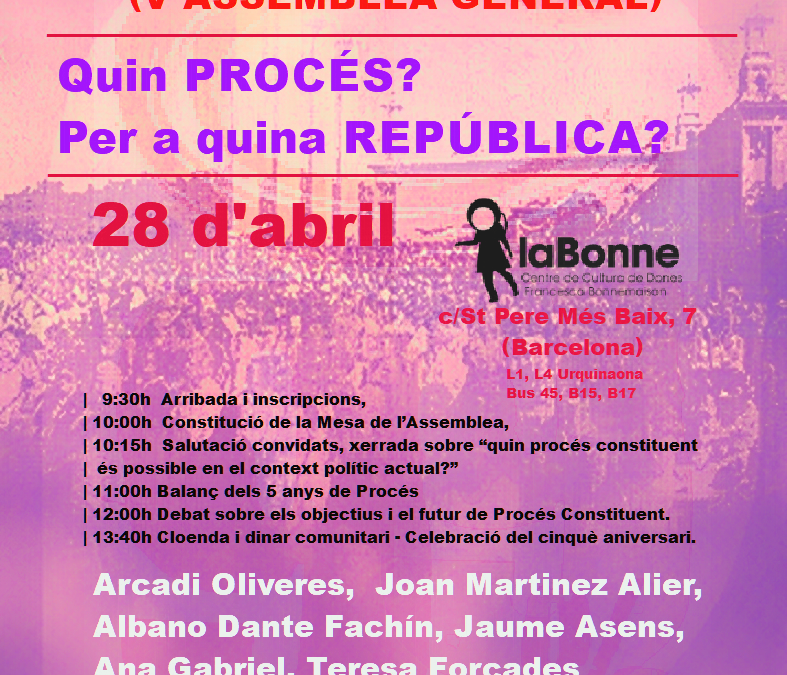 V Assamblea General de Procés Constituent