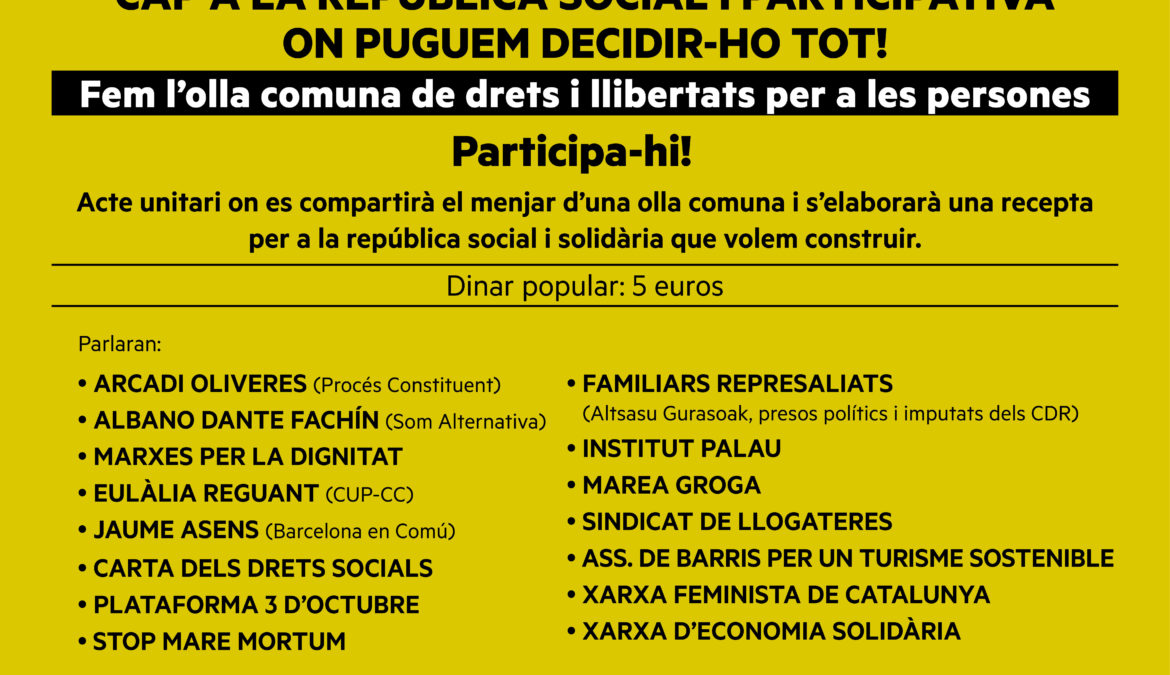 11 de Setembre, fem l’olla comuna