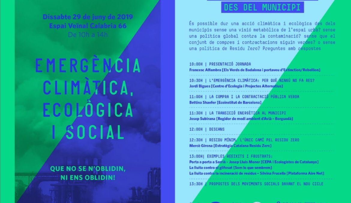 Vídeos de la Jornada EMERGÈNCIA Climàtica, ecològica i social Vídeos de la Jornada EMERGÈNCIA Climàtica, ecològica i social
