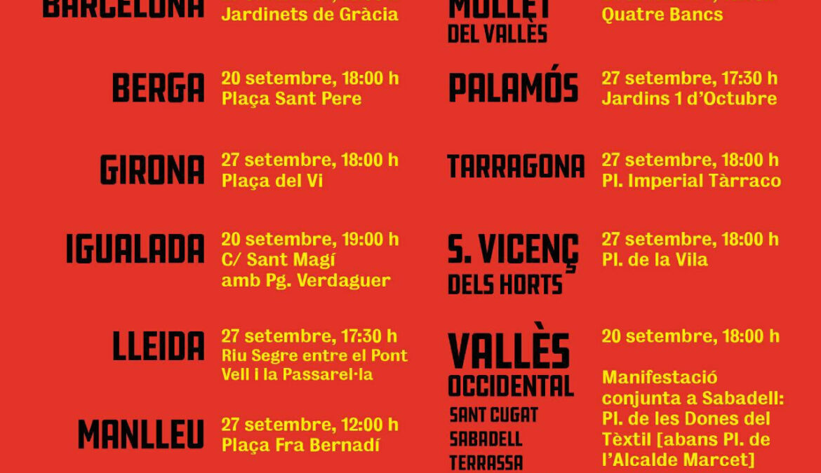 Al carrer, rebels! Vaga contra la crisi climàtica, divendres 27 de setembre del 2019 Al carrer, rebels! Vaga contra la crisi climàtica, divendres 27 de setembre del 2019