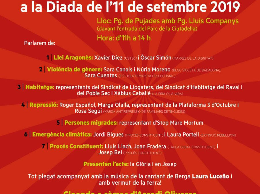 Acte de Procés Constituent a la Diada de l’11 de setembre 2019